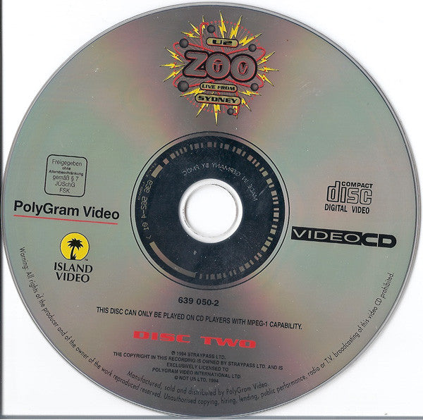 U2 : Zoo TV - Live From Sydney (2xVCD, PAL)