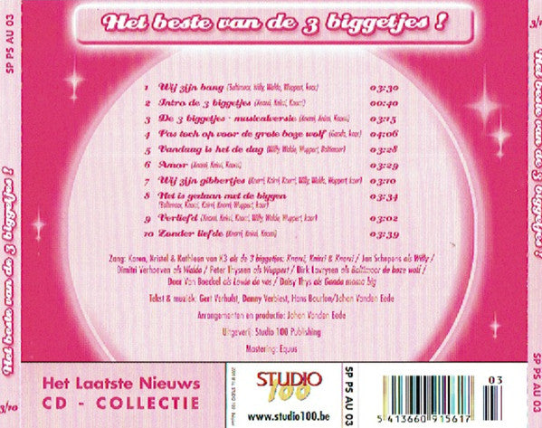 K3 : Studio 100 Cd-Collectie - Het Beste Van De 3 Biggetjes ! (CD, Comp)