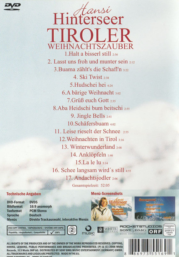Hansi Hinterseer : Tiroler Weihnachtszauber (DVD, Copy Prot., PAL)
