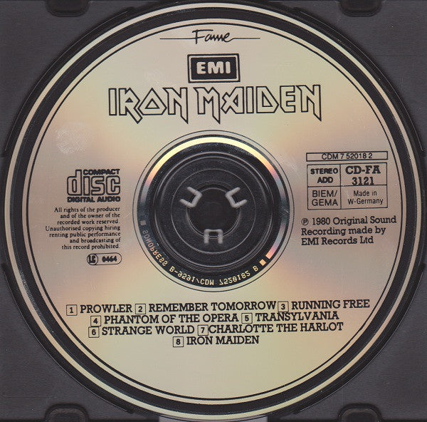 Iron Maiden : Iron Maiden (CD, Album, RE)