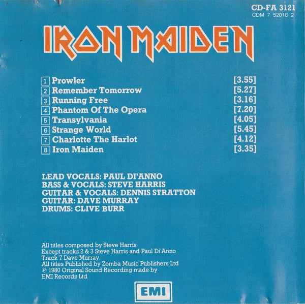 Iron Maiden : Iron Maiden (CD, Album, RE)