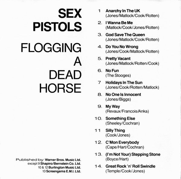 Sex Pistols : Flogging A Dead Horse (CD, Comp, RE)