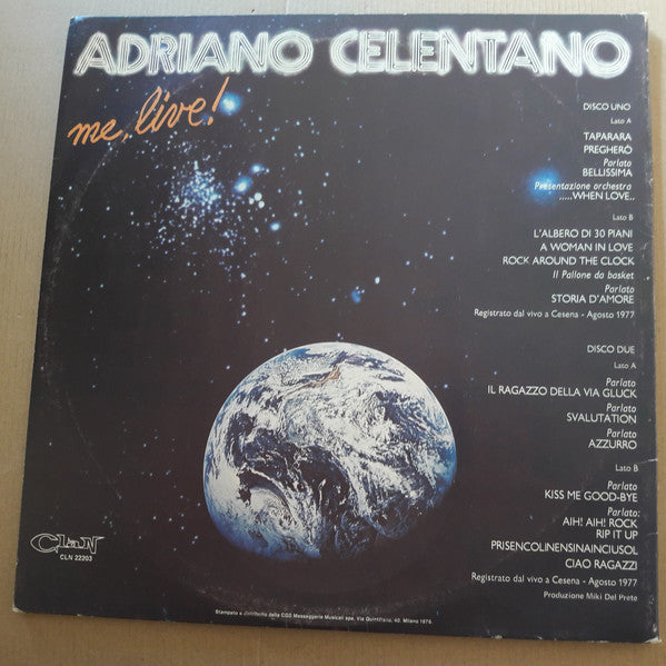 Adriano Celentano : Me, Live! (2xLP, Album, Gat)