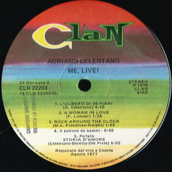 Adriano Celentano : Me, Live! (2xLP, Album, Gat)