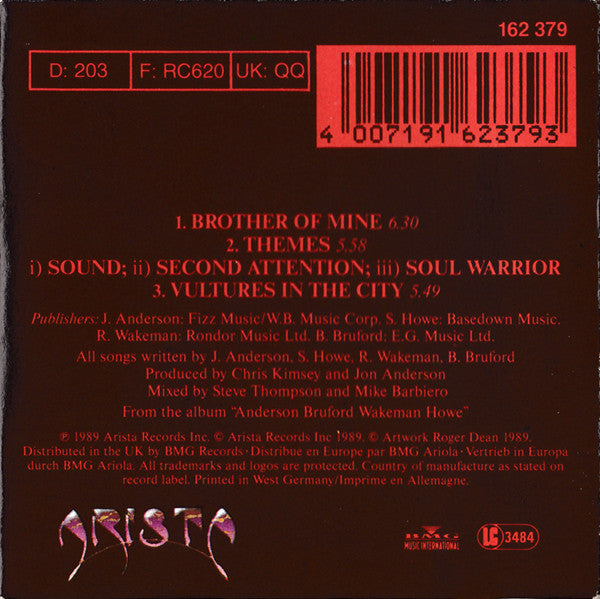 Anderson Bruford Wakeman Howe : Brother Of Mine (CD, Mini, Single)