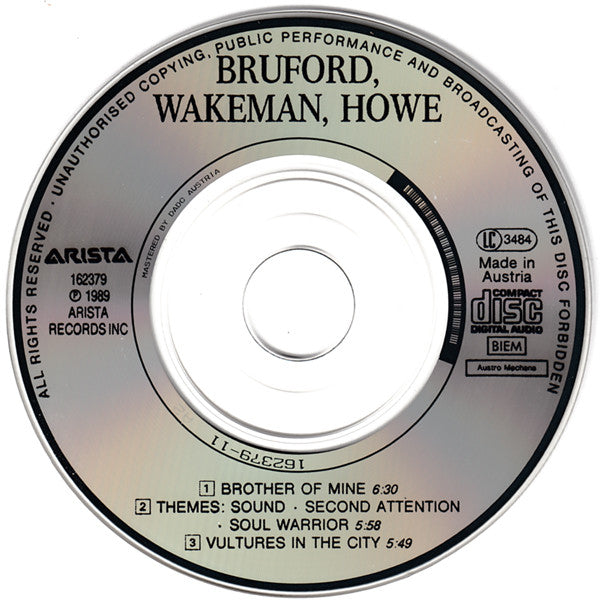 Anderson Bruford Wakeman Howe : Brother Of Mine (CD, Mini, Single)