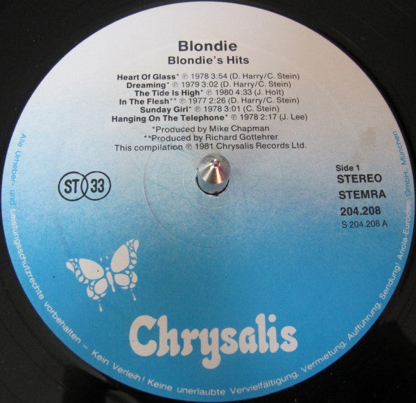 Blondie : Blondie's Hits (LP, Comp)