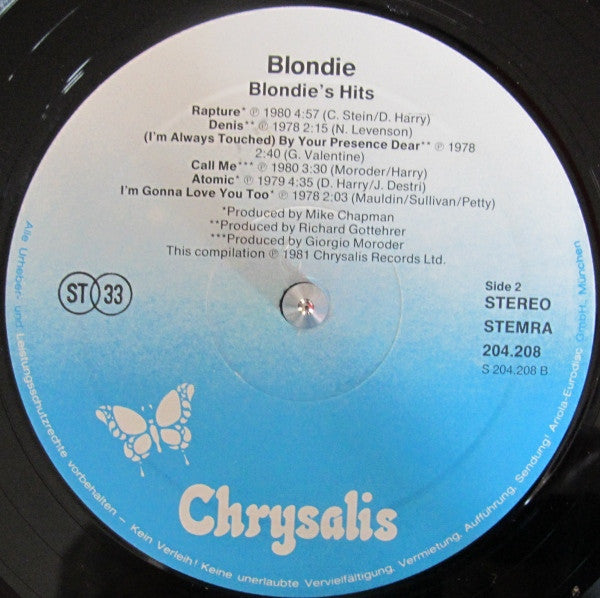 Blondie : Blondie's Hits (LP, Comp)