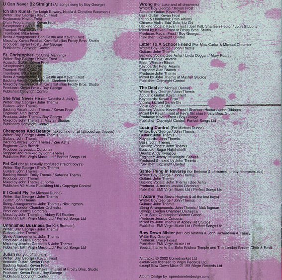 Boy George : U Can Never B2 Straight (CD, Album)