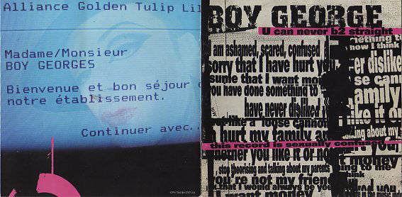 Boy George : U Can Never B2 Straight (CD, Album)