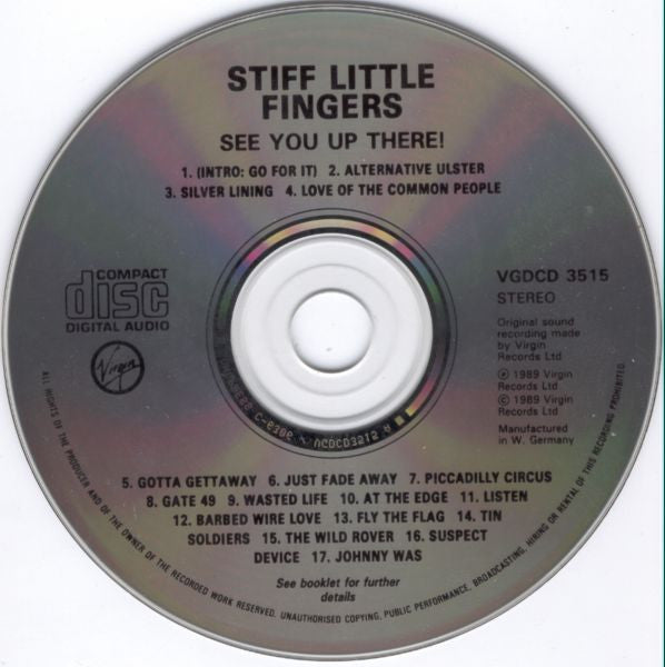 Stiff Little Fingers : See You Up There! (CD, Album)