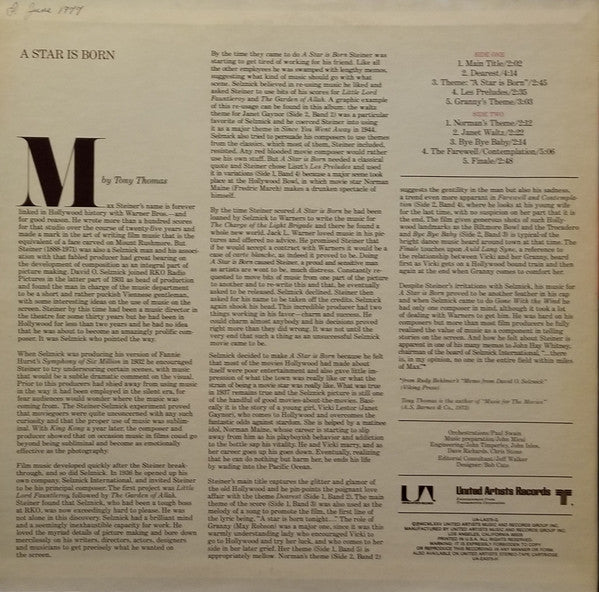 Max Steiner : A Star Is Born (LP, Album)