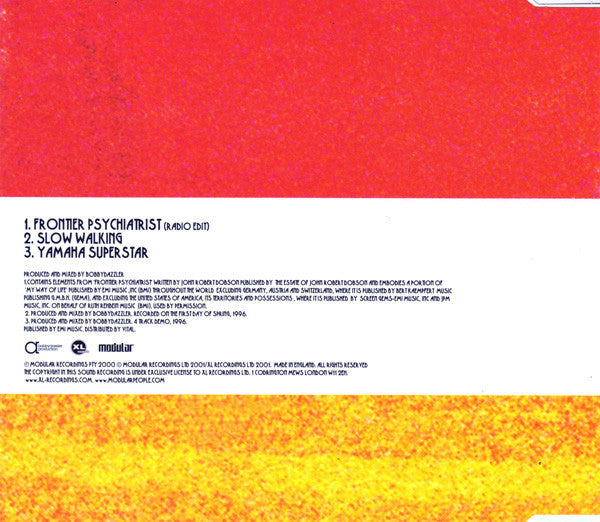 The Avalanches : Frontier Psychiatrist (CD, Single, CD1)