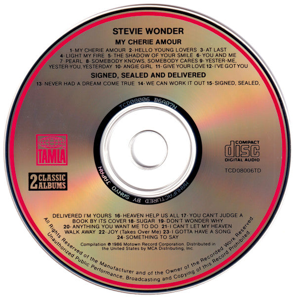 Stevie Wonder : My Cherie Amour / Signed, Sealed And Delivered (CD, Comp, RM)