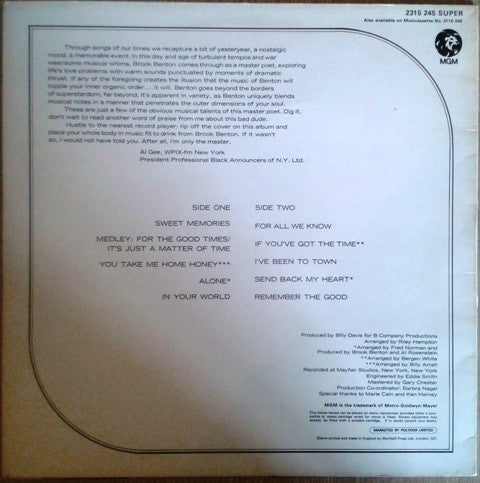 Brook Benton : Something For Everyone (LP, Album)