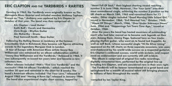 Eric Clapton & The Yardbirds : Rarities (CD, Comp)