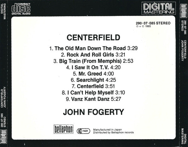 John Fogerty : Centerfield (CD, Album)