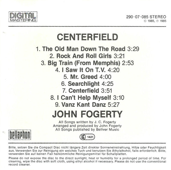 John Fogerty : Centerfield (CD, Album)
