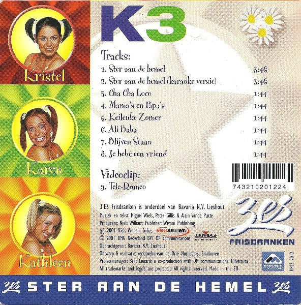 K3 : Ster Aan De Hemel (CD, Single, Enh, Promo)