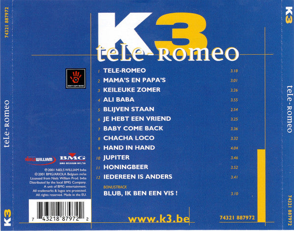 K3 : Tele-Romeo (CD, Album)