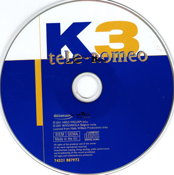 K3 : Tele-Romeo (CD, Album)