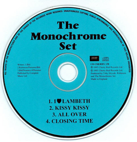 The Monochrome Set : I Love Lambeth (CD, Single)