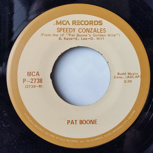 Pat Boone : Moody River / Speedy Gonzales (7")