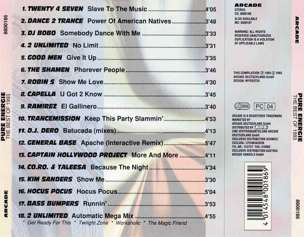 Various : Pure Energie - The Best Of 1993 (CD, Comp)