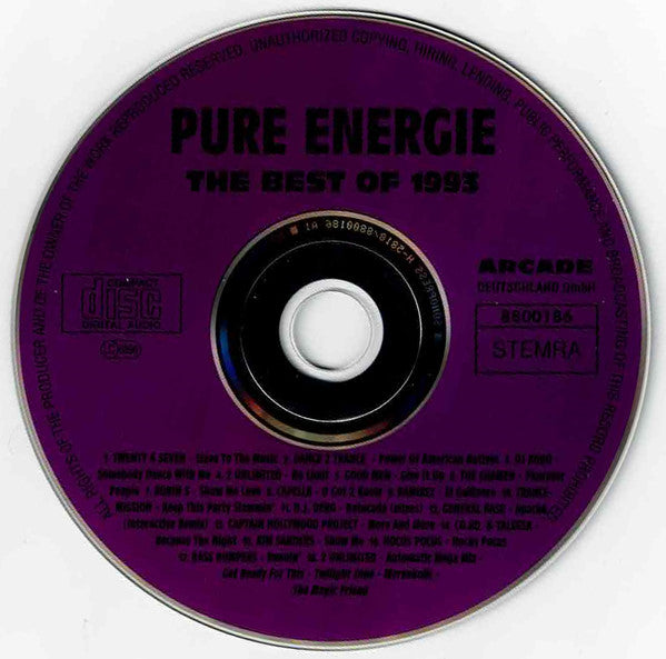 Various : Pure Energie - The Best Of 1993 (CD, Comp)