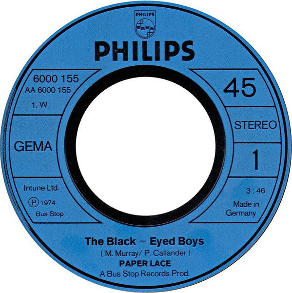 Paper Lace : The Black-Eyed Boys (7", Single)
