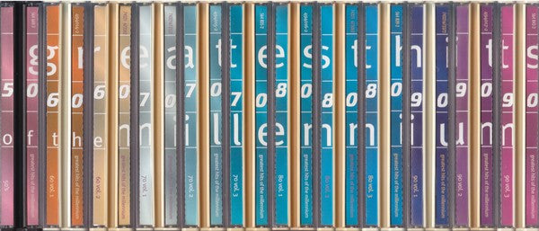 Various : Greatest Hits Of The Millennium (Box, Comp + 12xBox, Comp + 4xCD, Comp + 3xCD, Comp)