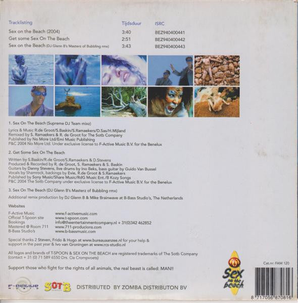 T-Spoon : Sex On The Beach (Supreme DJ Team Mixz) (CD, Single, Car)