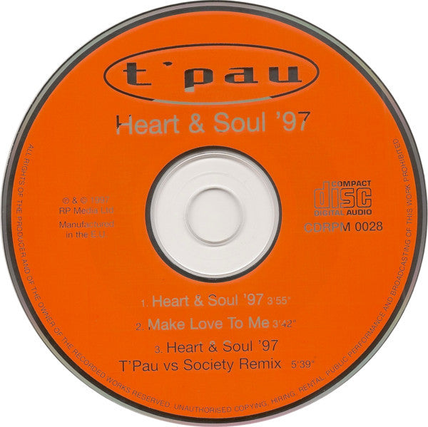 T'Pau : Heart & Soul '97 (CD, Single)