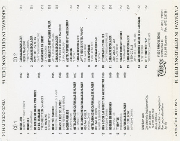 Various : Carnaval in Oeteldonk - Deel 14 (2xCD, Comp)