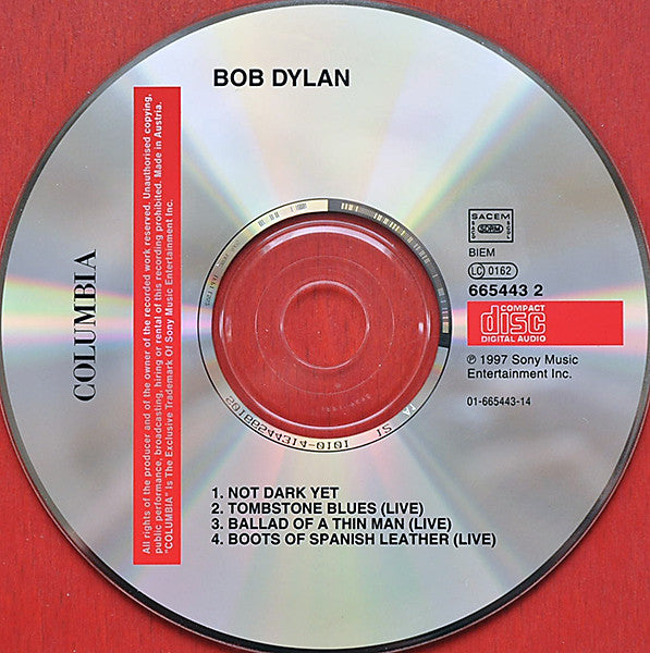 Bob Dylan : Not Dark Yet (CD, Maxi)