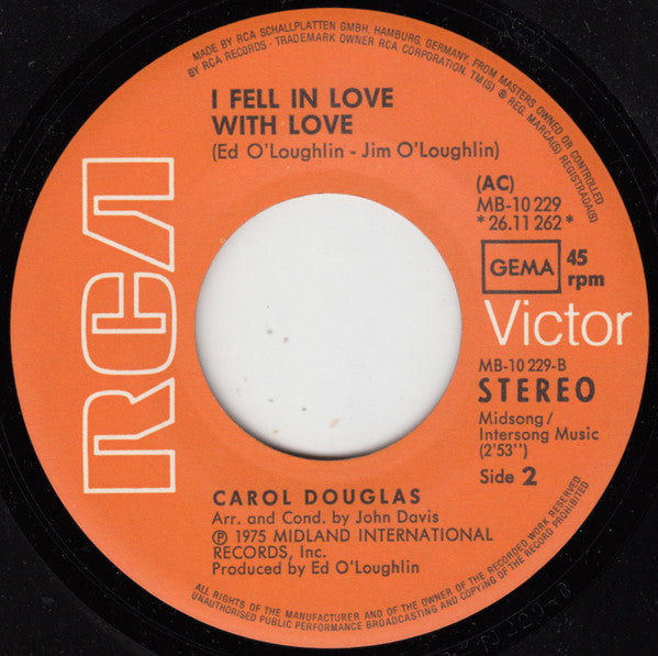 Carol Douglas : A Hurricane Is Coming Tonite (7", Single)