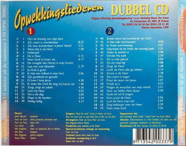 Opwekking : Opwekkingsliederen 1/2 (Een Selectie Uit De Nummers 1 - 70) (2xCD)