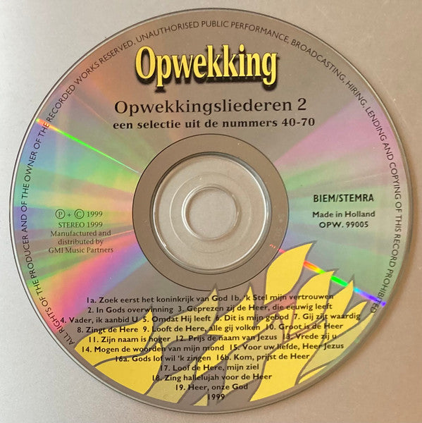 Opwekking : Opwekkingsliederen 1/2 (Een Selectie Uit De Nummers 1 - 70) (2xCD)