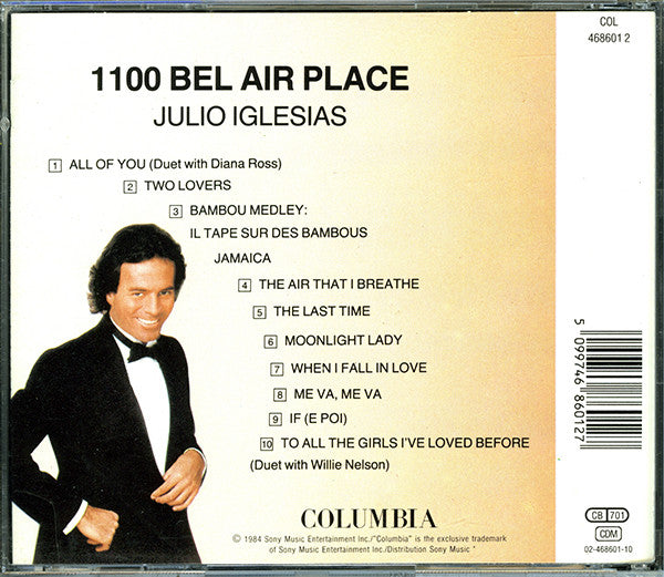 Julio Iglesias : 1100 Bel Air Place (CD, Album, RE)