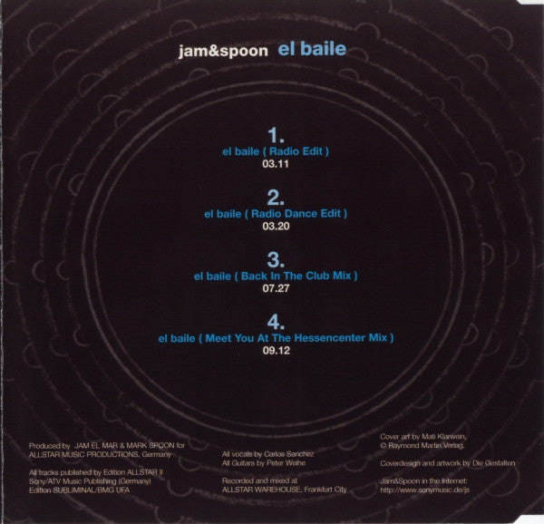 Jam & Spoon : El Baile (CD, Maxi)