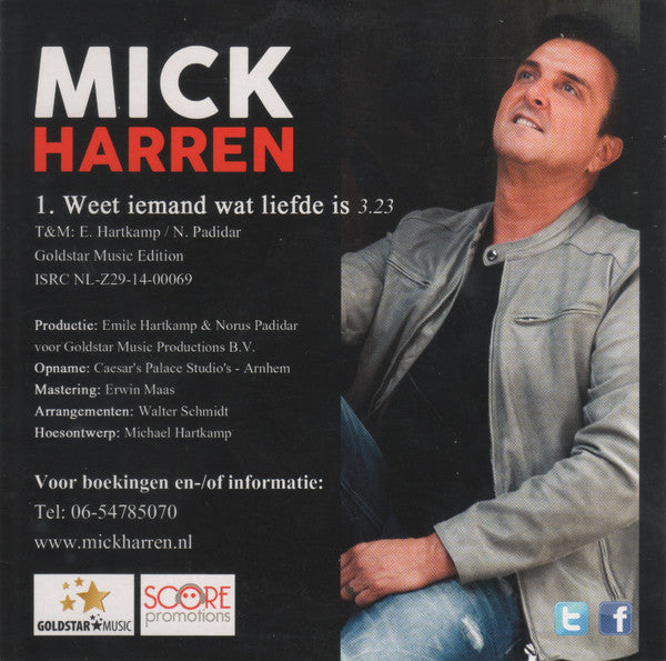 Mick Harren : Weet Iemand Wat Liefde Is (CD, Single)