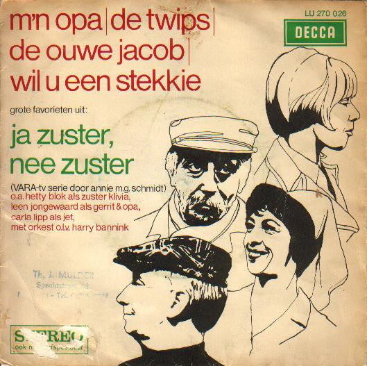 Hetty Blok, Leen Jongewaard En Carla Lipp : Grote Favorieten Uit "Ja Zuster, Nee Zuster" (7", EP)