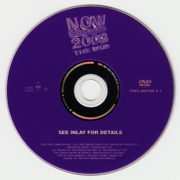 Various : Now That's What I Call Music! 2003 The DVD (DVD, Comp, PAL)