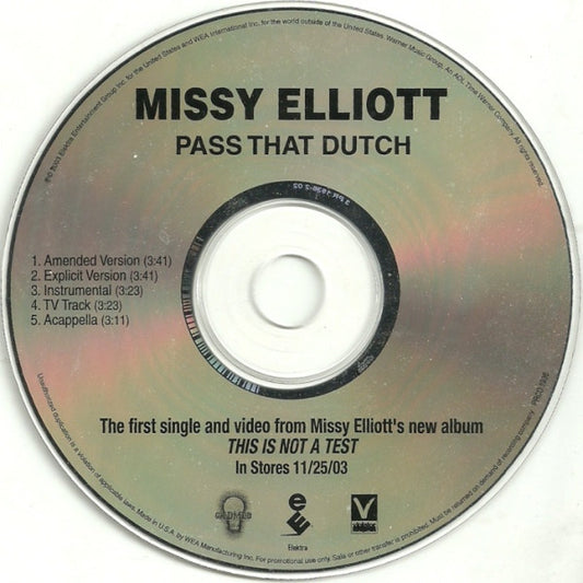 Missy Elliott : Pass That Dutch (CD, Single, Promo)