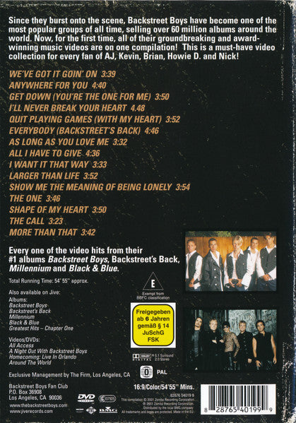 Backstreet Boys : The Greatest Video Hits - Chapter One (DVD, Comp)