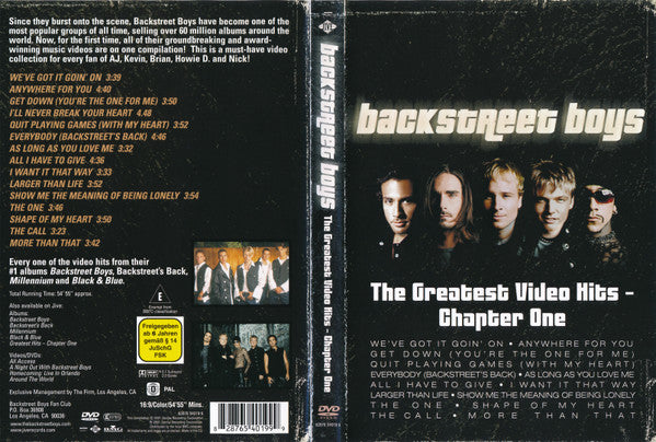 Backstreet Boys : The Greatest Video Hits - Chapter One (DVD, Comp)