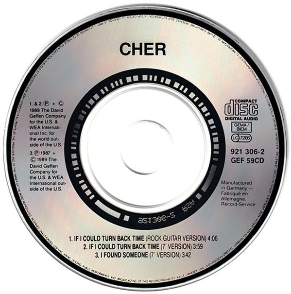 Cher : If I Could Turn Back Time (CD, Mini, Single, Sli)