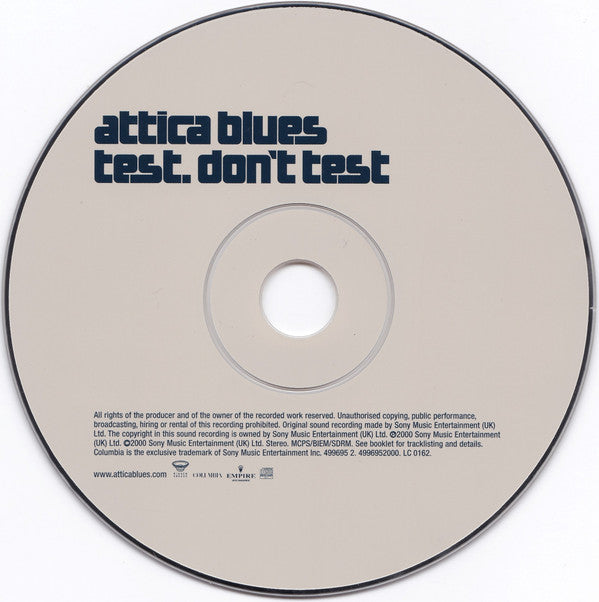 Attica Blues : Test. Don't Test (CD, Album)