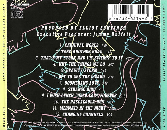 Jimmy Buffett : Off To See The Lizard (CD, Album, DAD)