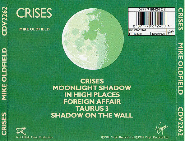 Mike Oldfield : Crises (CD, Album, RE)